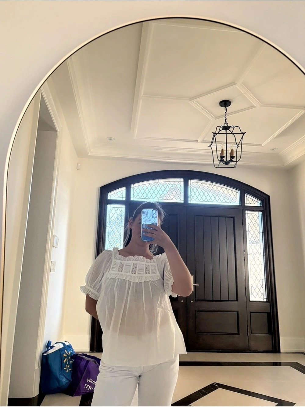 Doen Frances Top White Puff Sleeve Blouse - Picture 3 of 3